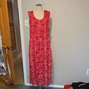 Vintage Jane Ashley Red & White Dress Size 2X